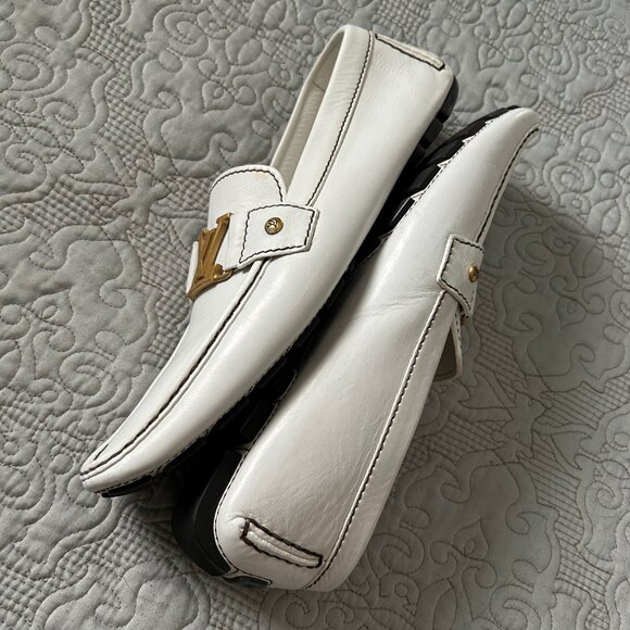 Men's White Louis Vuitton Loafers / Size 11 EUC - Picture 7 of 10